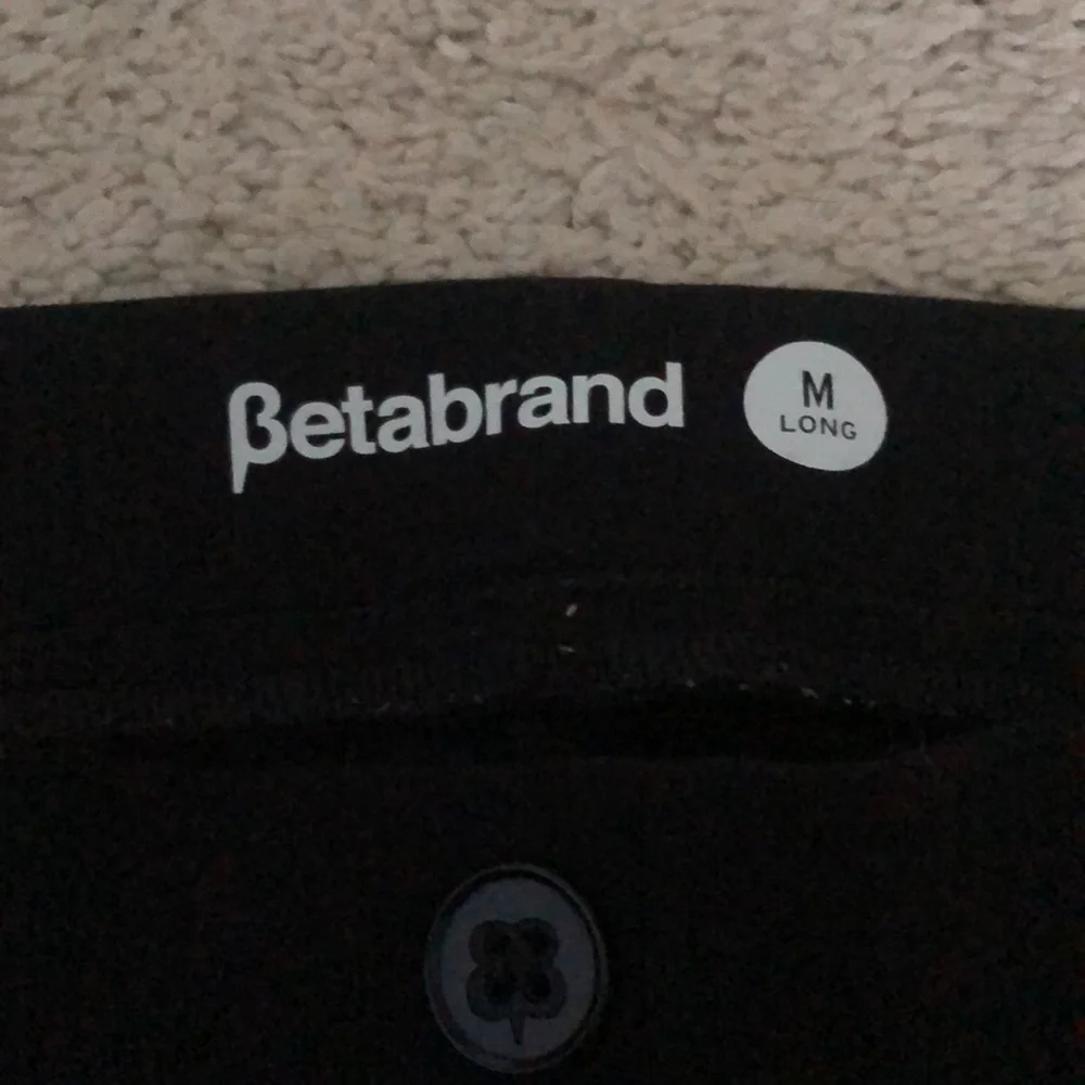 Betabrand Straight Leg Dress Pant Yoga Pant Medium Long Black